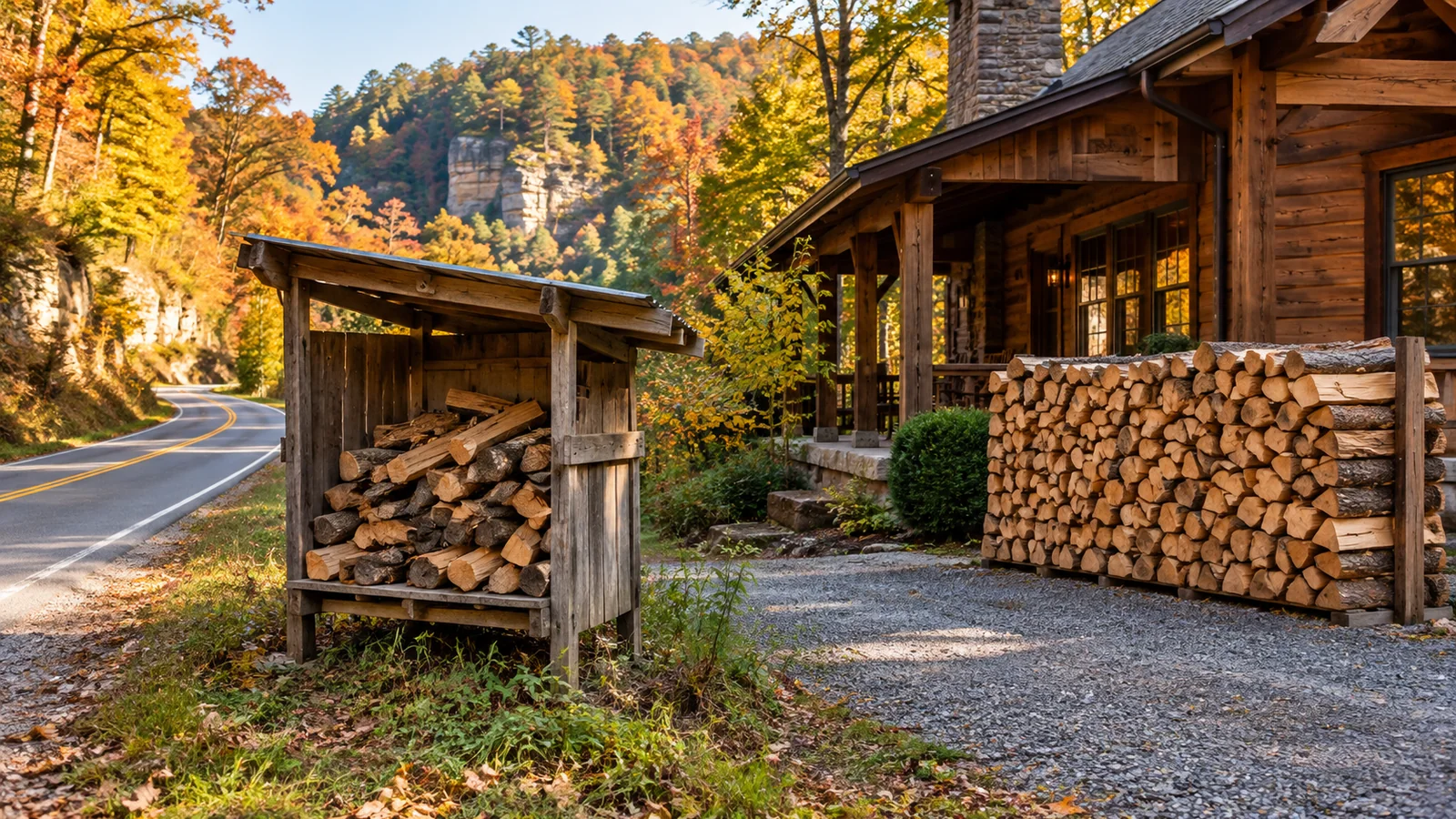 Roadside Stand, Gas Station, or Delivery? The Best Firewood Option for a Hocking Hills Stay